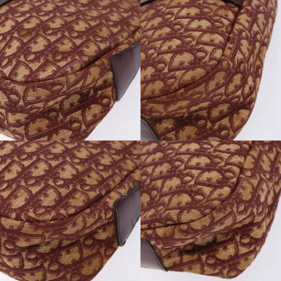 DIOR Trotter Canvas Shoulder Bag Red Gold - Picture 10 of 12